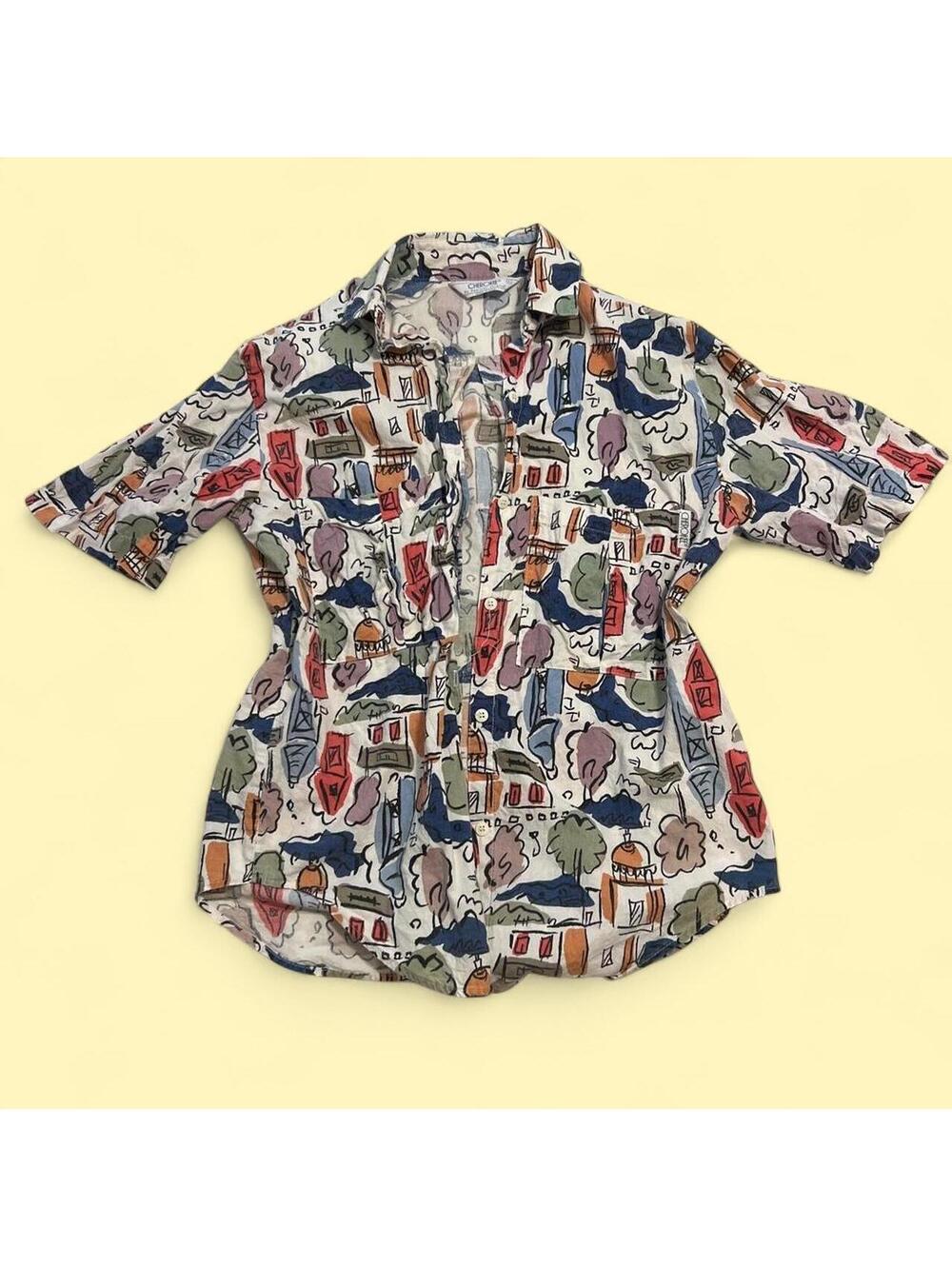 Cherokee Women's Multicolored button up top